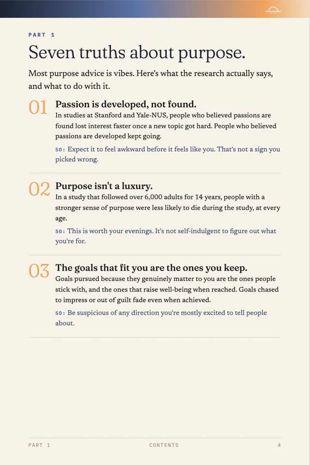 Seven truths about purpose