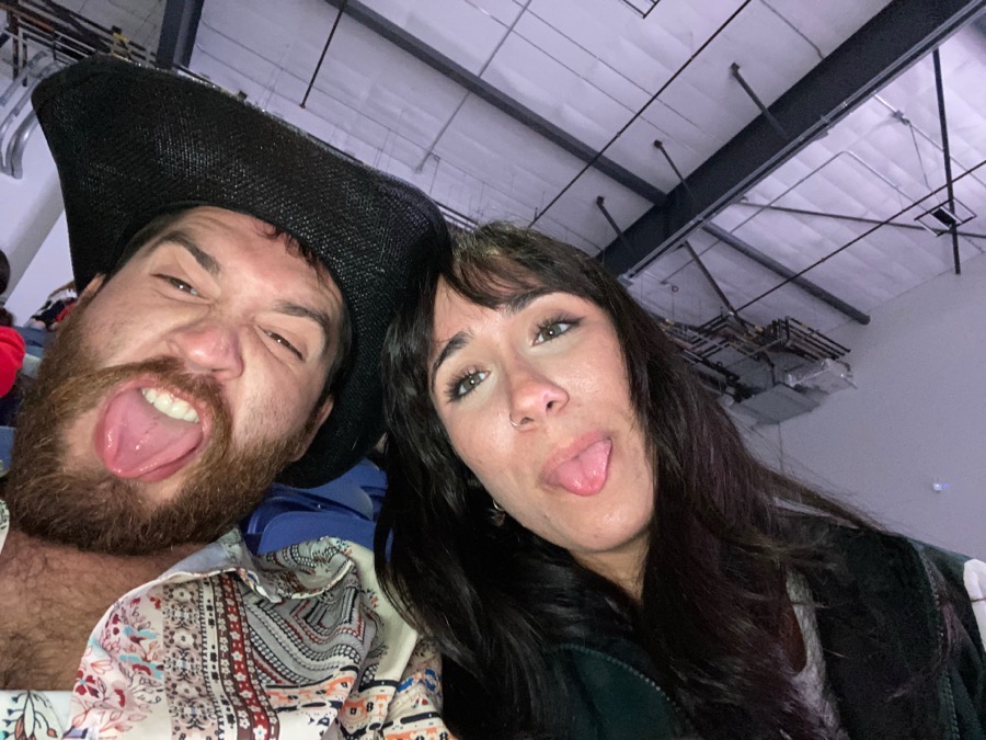 Matt and Laura being silly